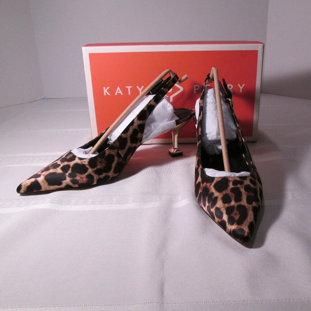 Katy Perry Oceanview Sling Back Leopard Print Sz 7.5 NIB - Picture 7 of 13